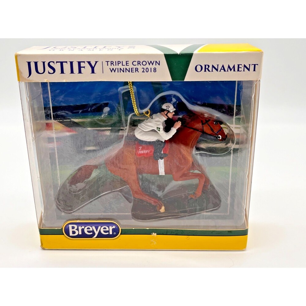 Breyer JUSTIFY Christmas Ornament #9303 Triple Crown 2018 w/Box